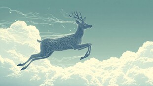 云中飞鹿 梦幻灵动瞬间