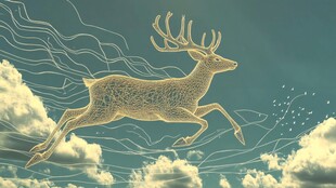梦幻飞鹿于云海间驰骋