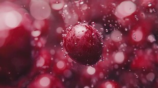 晶莹樱桃欲滴的诱人瞬间