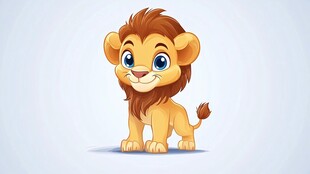 可爱小狮子卡通形象
