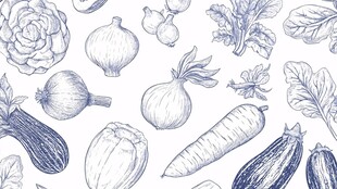 手绘蔬菜图案集合