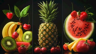 多彩新鲜水果组合