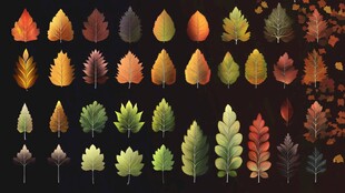 多样秋叶素材集合