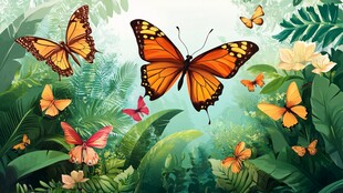 蝶舞繁花间 共赏自然美