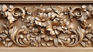 木雕花卉装饰图案