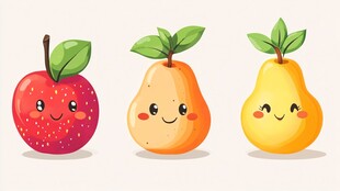可爱水果卡通形象集合