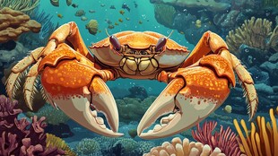 海底大螃蟹的奇幻世界