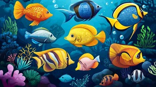 缤纷海底世界的多彩鱼类