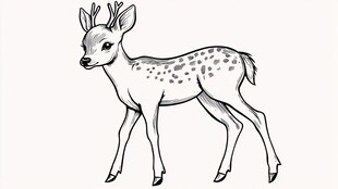 可爱小鹿简笔画形象