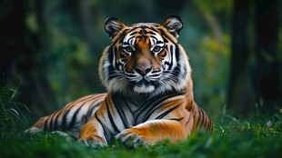 森林中的威武老虎