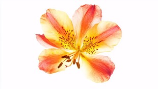 橙黄相间美丽六出花