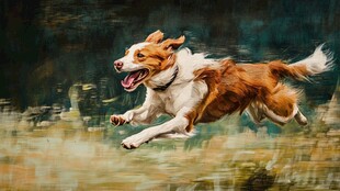 奔跑的活力狗狗