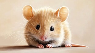 可爱小老鼠特写