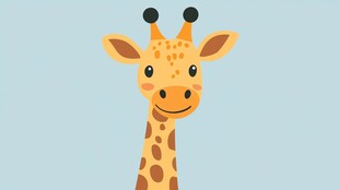 可爱长颈鹿卡通形象