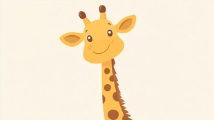 可爱长颈鹿卡通形象