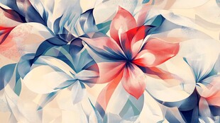 抽象花卉艺术图案