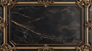 黑金大理石奢华边框背景