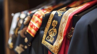 华丽刺绣制服展示