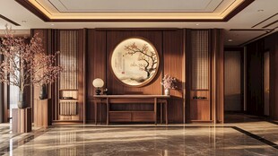 中式典雅入户玄关设计