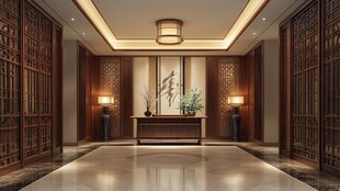 中式典雅大气的大厅空间