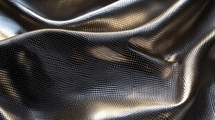 金属质感波纹布料特写