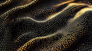 金色粒子动态波浪纹理