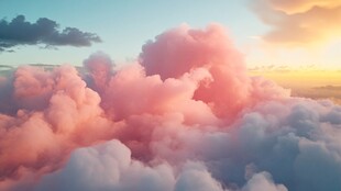 梦幻云端的绚烂霞光