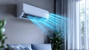 卧室壁挂空调吹出清凉风
