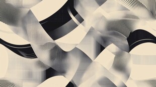 黑白几何抽象艺术图案