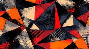 几何拼接抽象艺术图案