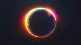 炫彩发光圆环特效背景