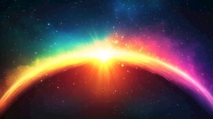 梦幻星空下的绚烂宇宙之光