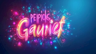 霓虹灯风格肽基甘氨酸文字效果