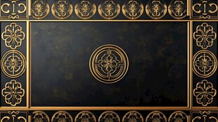 黑金奢华古典边框装饰图