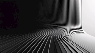 黑白线条构成的抽象空间