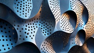 金属孔洞抽象艺术背景