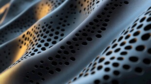 金属波纹穿孔板特写