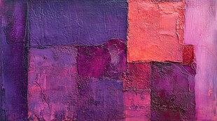 紫色系抽象拼接艺术画作