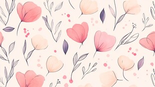浪漫花卉图案背景设计