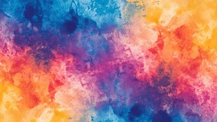 绚丽多彩水彩抽象背景图