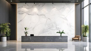 现代大气的办公前台空间