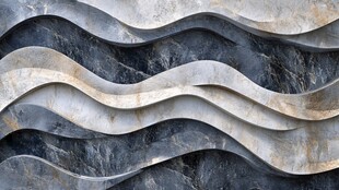 波浪纹理金属墙面艺术