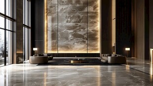 豪华现代风大理石大厅空间