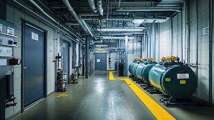 工业风地下设备存储通道