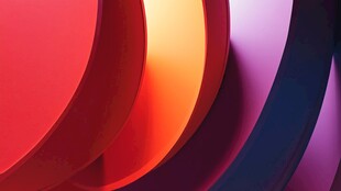 多彩弧形几何抽象背景