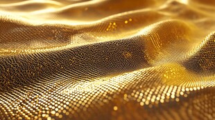 金色粒子流动质感背景图
