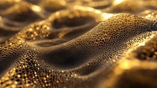 金色闪耀泡沫纹理背景图