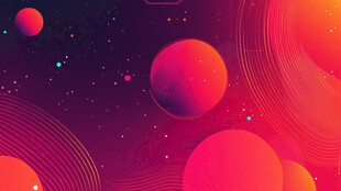 梦幻宇宙星球绚丽背景图