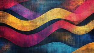 多彩波浪纹理艺术背景图