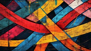 多彩交织抽象艺术图案